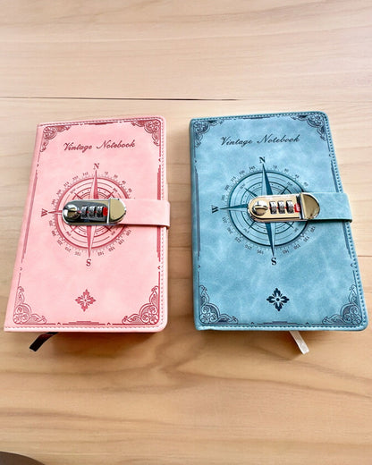 Carnet Secret A5 Vintage avec verrouillage par code - Choisissez Votre Style, personnalisation par gravure pour cadeau