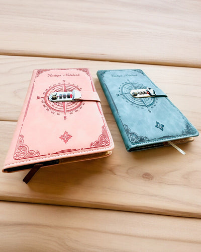 Carnet Secret A5 Vintage avec verrouillage par code - Choisissez Votre Style, personnalisation par gravure pour cadeau