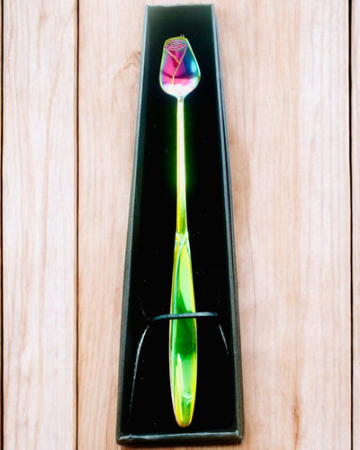 Cuillère Personnalisée en Rose avec Option de Gravure pour Cadeau - 3 Variantes de Couleur au Choix