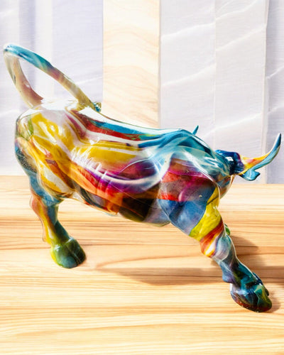 Sculpture Taureau Décoratif "BullArt" – Art Unique avec Option de Gravure - 4 variantes de couleur, pour un cadeau personnalisé