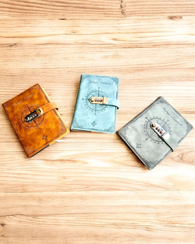 Carnet Secret A5 Vintage avec verrouillage par code - Choisissez Votre Style, personnalisation par gravure pour cadeau