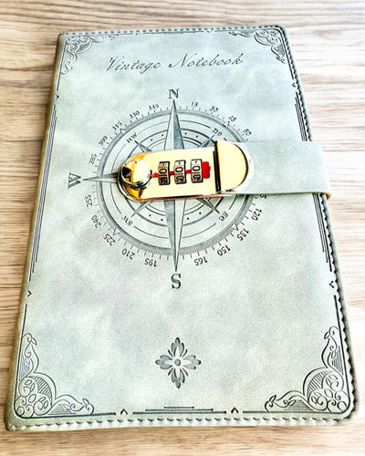 Carnet Secret A5 Vintage avec verrouillage par code - Choisissez Votre Style, personnalisation par gravure pour cadeau