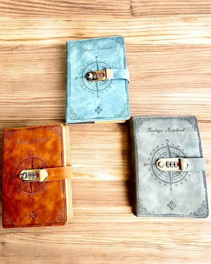 Carnet Secret A5 Vintage avec verrouillage par code - Choisissez Votre Style, personnalisation par gravure pour cadeau