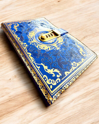 Carnet en Cuir Exclusif "Sekretnik" A5 avec Serrure à Code - personnalisation par gravure