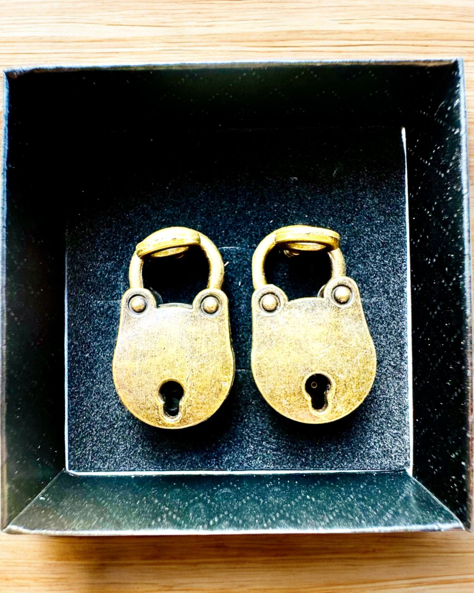 Mini-cadenas d'amour - Ensemble de 2 cadenas rétro gravés, personnalisation pour cadeau