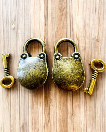 Mini-cadenas d'amour - Ensemble de 2 cadenas rétro gravés, personnalisation pour cadeau