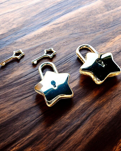 2 mini cadenas étoilés avec gravure – Protégez vos rêves, personnalisés pour un cadeau, 2 variantes de couleur au choix