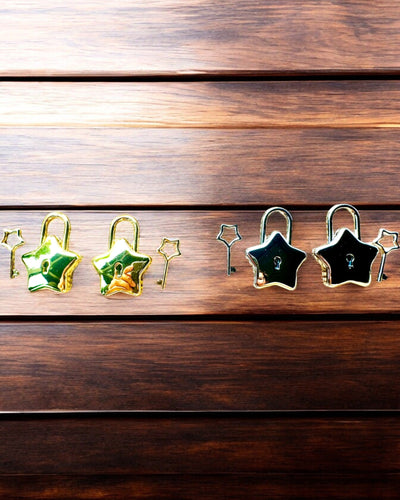 2 Sternen-Mini-Schlösser mit Gravur – Sichern Sie Ihre Träume, personalisiert als Geschenk, 2 Farbvarianten zur Auswahl