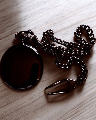 Pocket watch style compass "Navigator" - Dark metal color