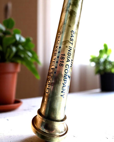 Lunette Royale "Voyager 1818" – Exclusive, en Laiton, 83 cm, faite à la main, étui en Cuir Véritable – Édition de Collection, personnalisation par gravure pour cadeau