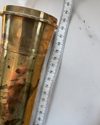 Lunette Royale "Voyager 1818" – Exclusive, en Laiton, 83 cm, faite à la main, étui en Cuir Véritable – Édition de Collection, personnalisation par gravure pour cadeau