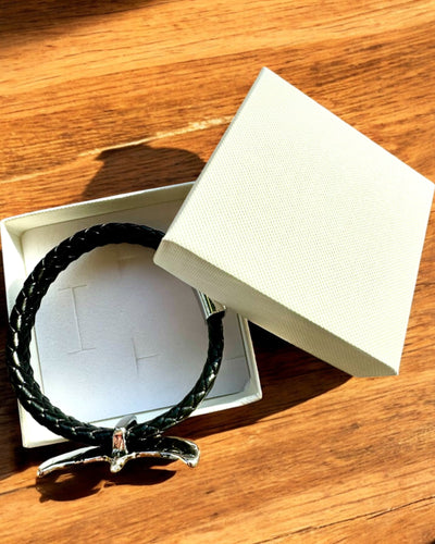 Herrenarmband „SkyRider“ – Lederstil mit Charakter - Personalisierung mit Gravur möglich