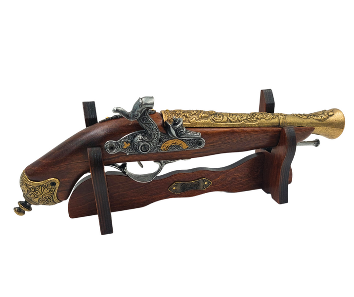 Pistolet à percussion sur support - réplique XVIIIe siècle – 154S