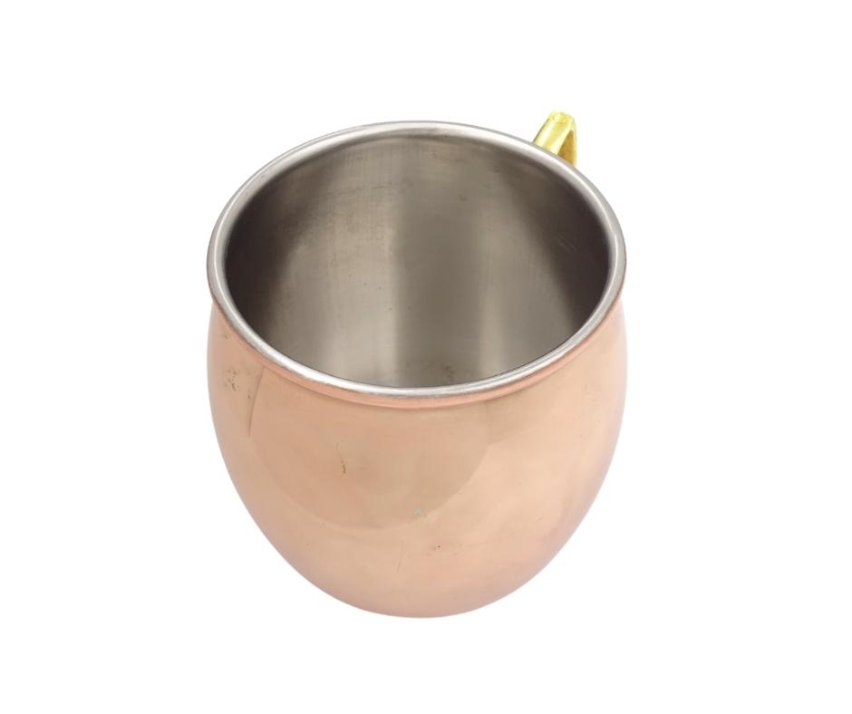 Koperen beker van roestvrij staal 304 - Inhoud 500ml, bedekt met een koperlaag - MM7012