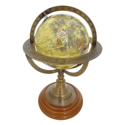 Globe décoratif sur socle en laiton - NC2142