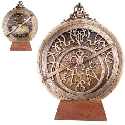 Groot Europees astrolabium - diameter 20 cm - premium geschenk voor astronoom of zeiler - H35