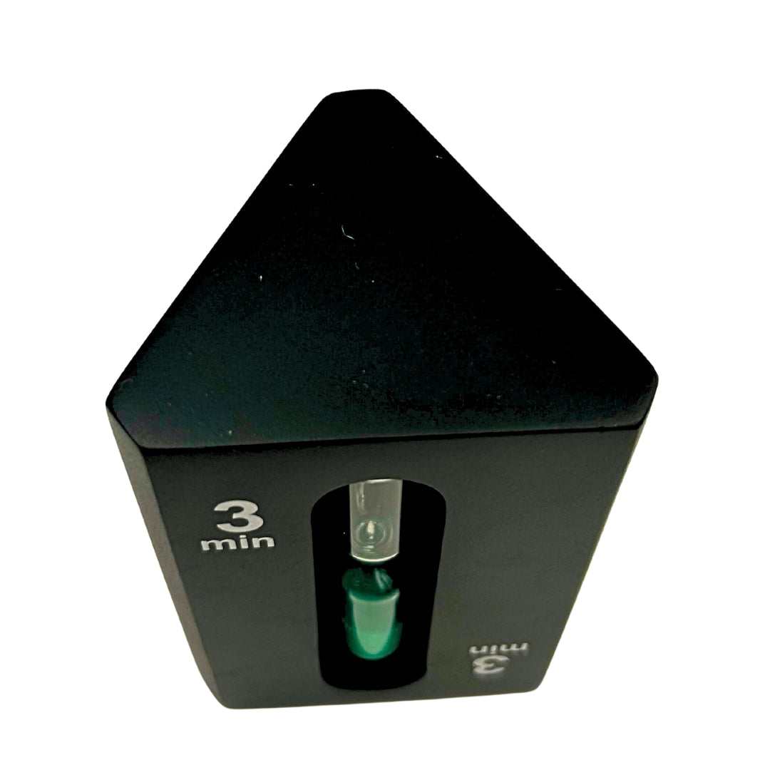 1-3-5 Minute Three-Sided Black Hourglass - Ideal for Board Games - STW6