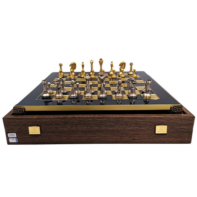 Grand échiquier classique exclusif en métal Staunton - 36x36 cm - S34