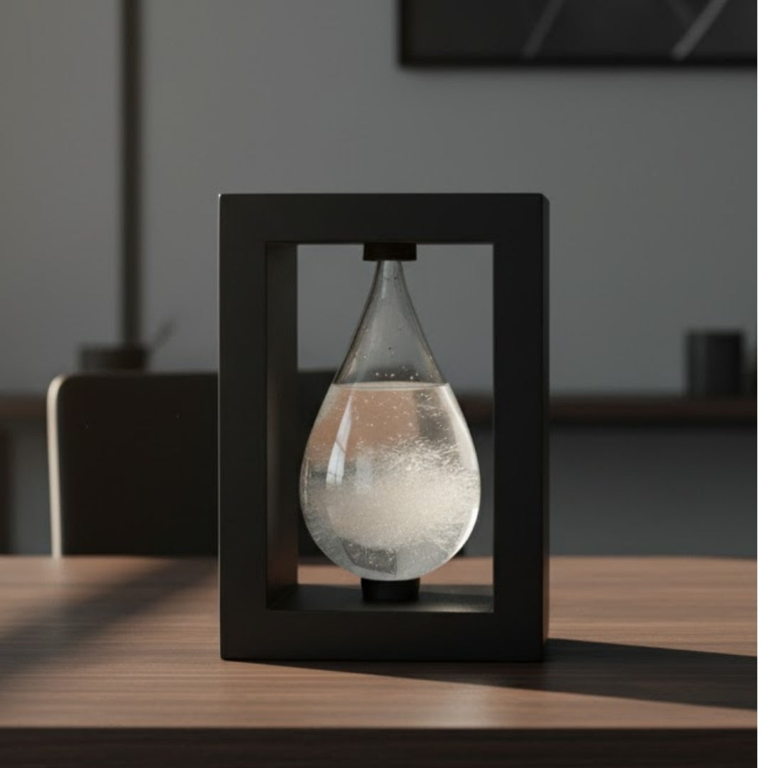 Baromètre tempête de FitzRoy dans un cadre en bois - Goutte Storm Glass – BAW1