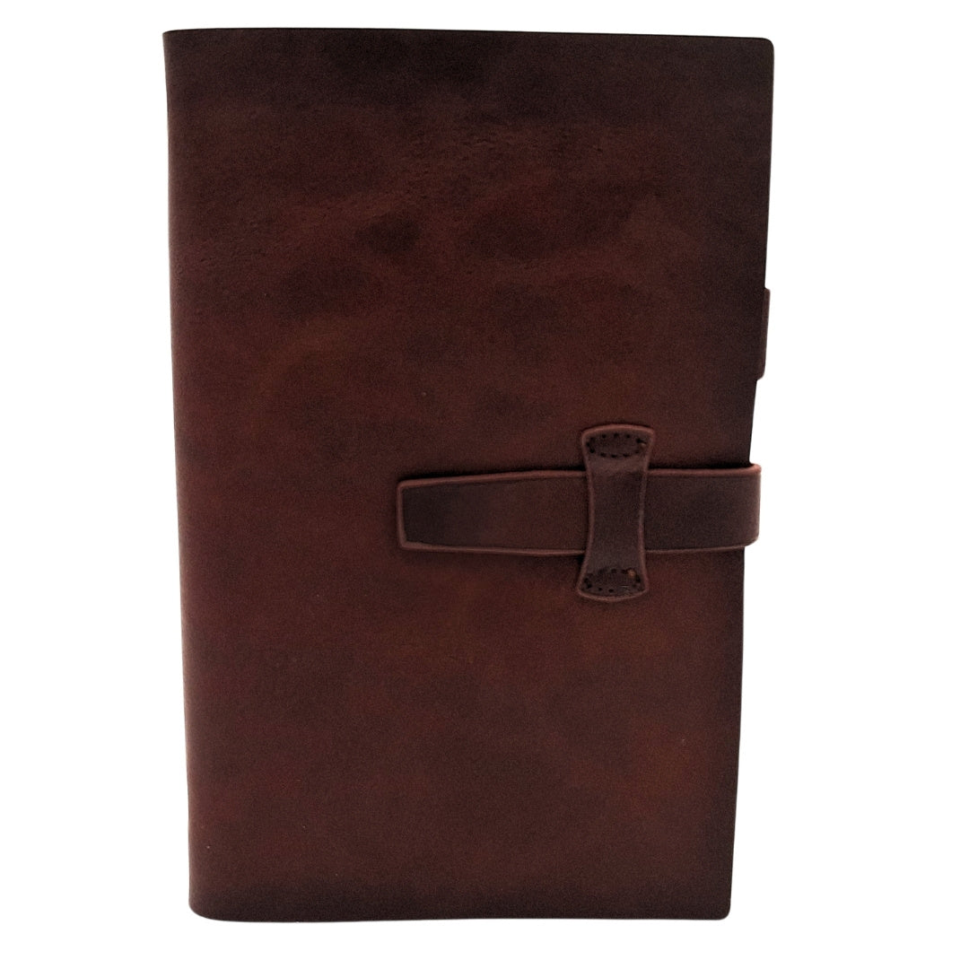Elegancki Notes Skórzany A6 Retro Vintage z Zamknięciem – Pamiętnik – EE3