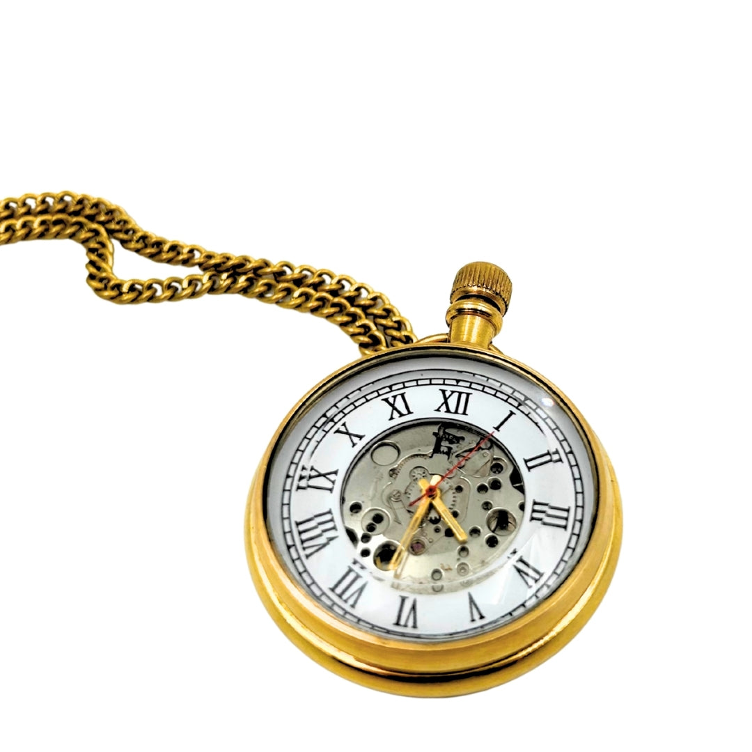 Montre de poche mécanique rétro – avec chaîne – WDMA