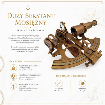 Grand sextant en laiton – cadeau pour marin - NSHB