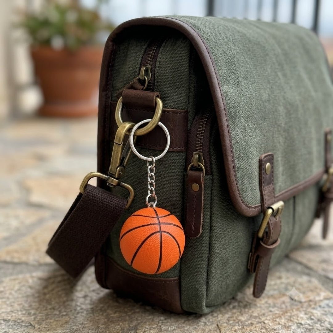 Sportieve sleutelhanger basketbal – cadeau voor een basketballer - BBK-001