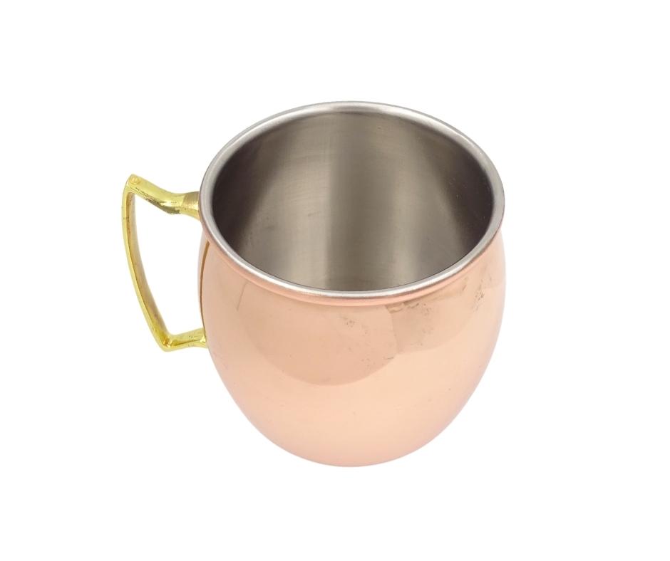 Koperen beker van roestvrij staal 304 - Inhoud 500ml, bedekt met een koperlaag - MM7012