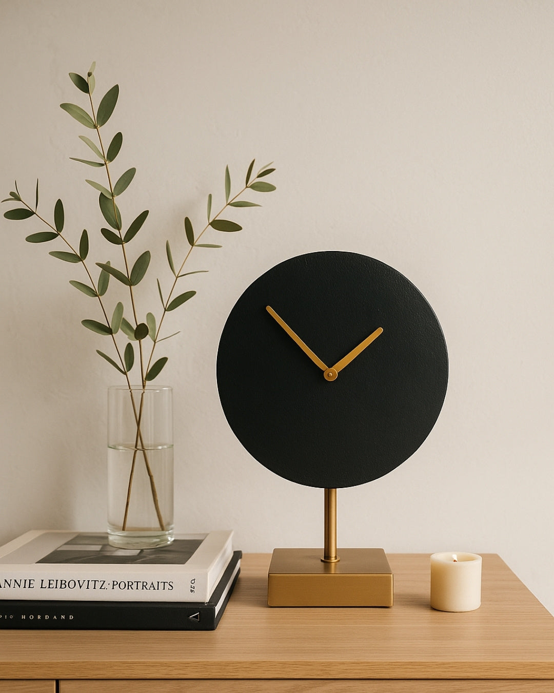 Elegante ronde metalen klok - 4122