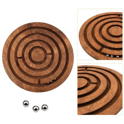 Denk- und Geschicklichkeitsspiel Kugeln im Labyrinth aus Holz - DNU-005