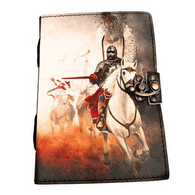 Carnet en cuir journal intime hussards ailés patriotique - 200 pages - AH14