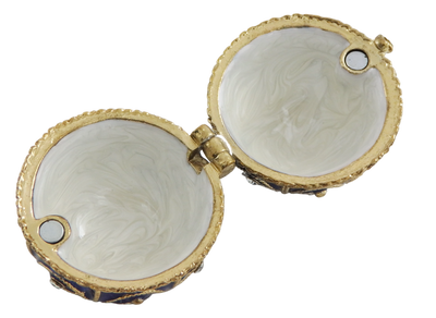 Exclusief metalen kistje met kristalletjes - Fabergé-ei - B0748-17 BL