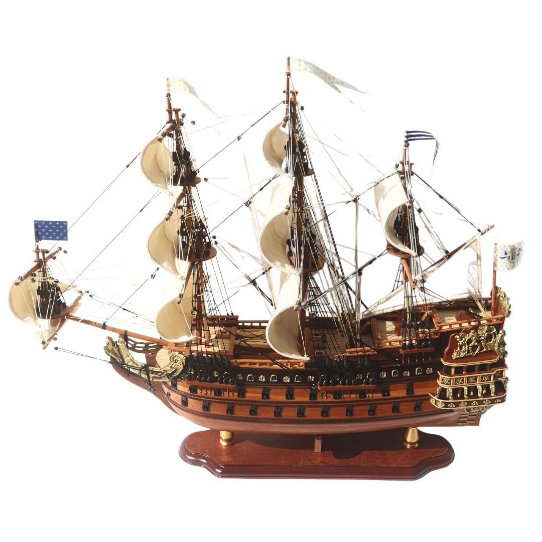 Luxueus model van het zeilschip Soleil Royal 65cm - SOL6, mogelijkheid tot personalisatie door gravure