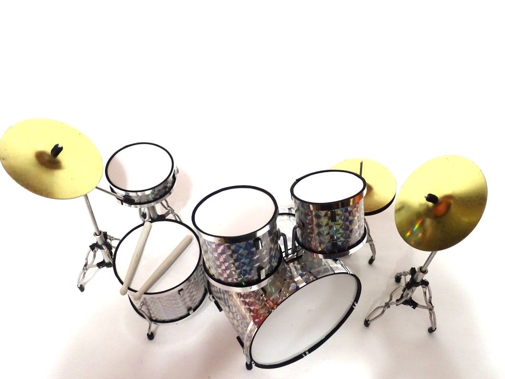 Mini-drumstel silver chrome MDR-0039; schaal 1:5