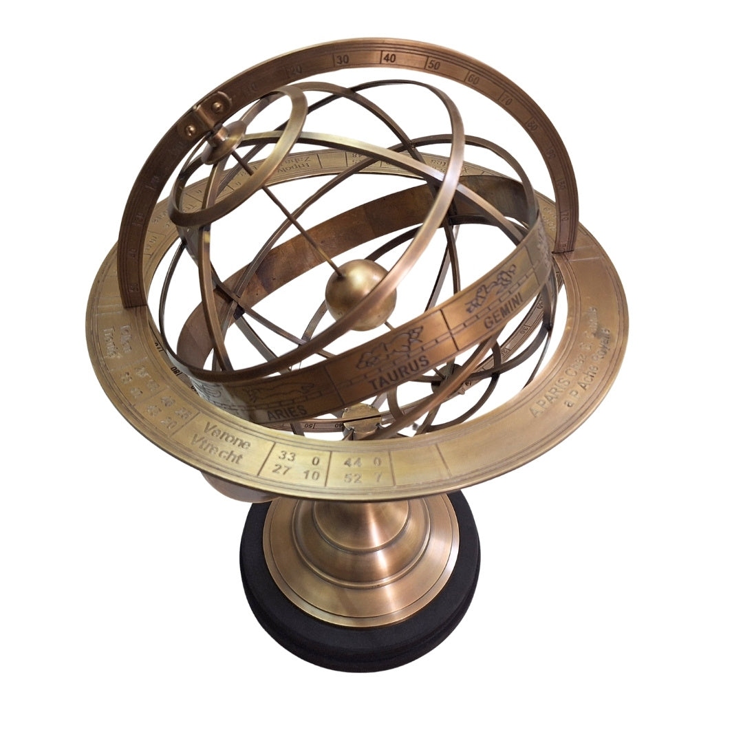 Grand astrolabe en laiton – Décoration de cabinet - AML141A