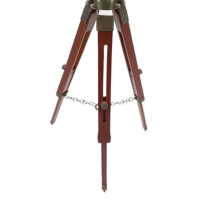 Elegant Colonial Globe on a Wooden Tripod NC2140 with Adjustable Height up to 78 cm, Laminated Map in Shades of White and Brown, Perfect Gift with Personalized Engraving Option