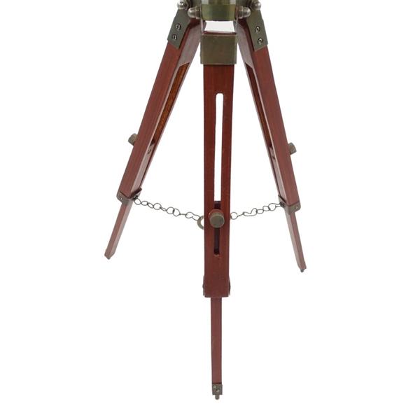 Elegant Colonial Globe on a Wooden Tripod NC2140 with Adjustable Height up to 78 cm, Laminated Map in Shades of White and Brown, Perfect Gift with Personalized Engraving Option