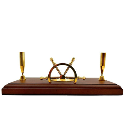 Maritieme bureauset – stuurwiel, kompas, pennenhouders – TT019
