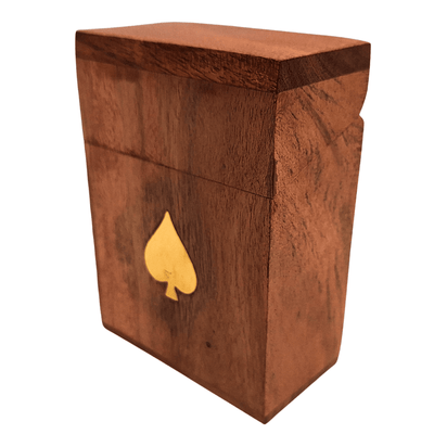 Jeu de cartes dans une boîte en bois - DNU-2985