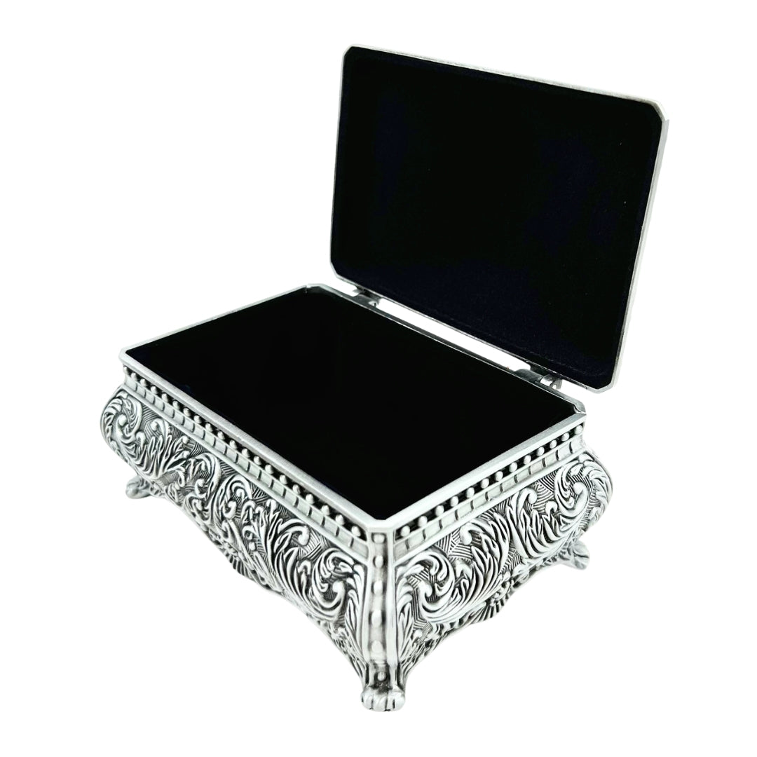 Coffret à bijoux métallique argenté – 20-74M