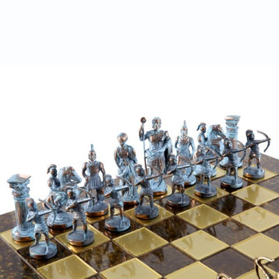 Échecs en laiton Archers grand format 44x44cm - cadeau de luxe - S10BBRO