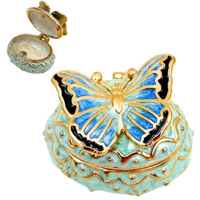 Boîte à bijoux exclusive - Papillon avec cristaux - B0782-00BL