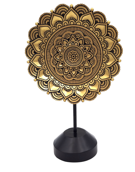 Figurine mandala ovale - décoration bouddhiste - 35cm - 44032FJH