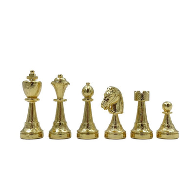 Grand jeu d’échecs exclusif Italfama en métal doré 53x53 cm – N137