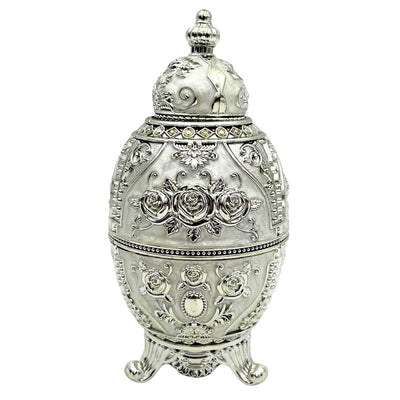 Œuf Fabergé argenté ouvrant - SRWS