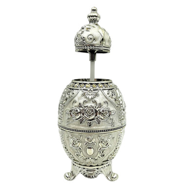 Œuf Fabergé argenté ouvrant - SRWS