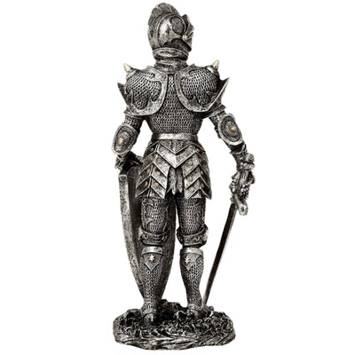 Dekorative Figur Ritter in silberner Rüstung Höhe 30 cm – MC-23053
