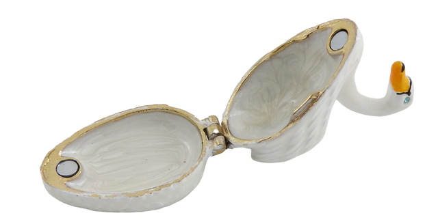 Petite boîte cadeau exceptionnelle en métal – Cygne - B0736-02