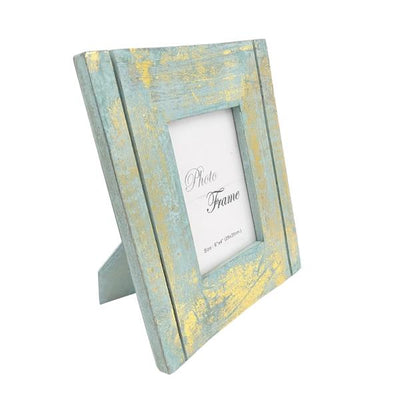 Cadre photo en bois or-menthe - 30898 - format photo 15x10cm