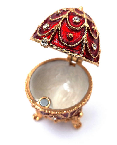 Coffret métallique exclusif avec cristaux - Œuf de Fabergé - B0748-17 RD
